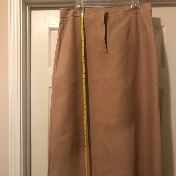 ‘Apostrophe’ Extras Long Beige Linen Skirt Sz.16 - Picture 3 of 5